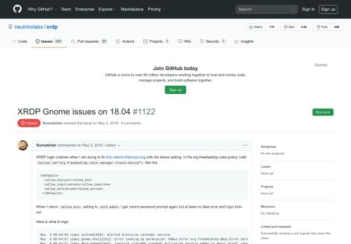 
                            5. XRDP Gnome issues on 18.04 · Issue #1122 · neutrinolabs/xrdp · GitHub