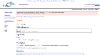 
                            4. xrect - Draw a rectangle - Scilab Online Help