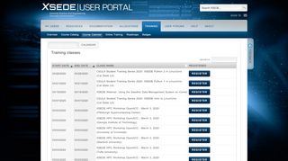 
                            10. XSEDE User Portal | Course Calendar