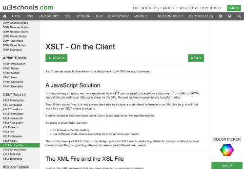 
                            1. XSLT on the Client - W3Schools