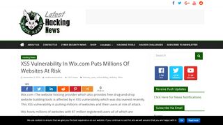 
                            5. XSS Vulnerability In Wix.com Puts Millions Of Websites At Risk - Latest ...
