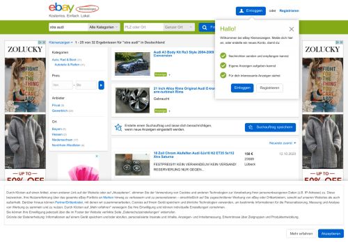 
                            8. Xtra Audi eBay Kleinanzeigen