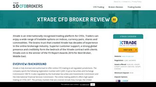 
                            7. XTrade CFD Broker Review | Best10CFDBrokers