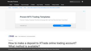 
                            8. XTrade – How to make a deposit to XTrade online trading account ...