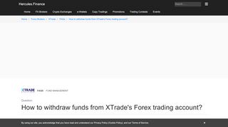 
                            9. XTrade – How to withdraw funds from XTrade's Forex trading account ...