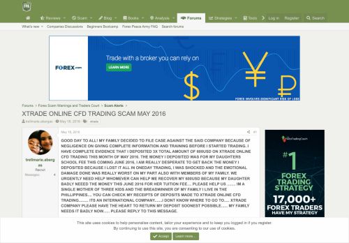 
                            12. XTRADE ONLINE CFD TRADING SCAM MAY 2016 | Forex Peace Army - Your ...
