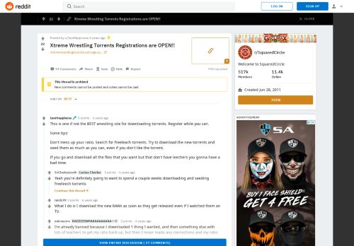 
                            8. Xtreme Wrestling Torrents Registrations are OPEN!! : SquaredCircle ...
