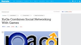 
                            10. XuQa Combines Social Networking With Games - Mashable