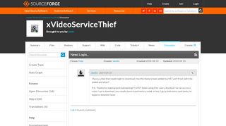 
                            3. xVideoServiceThief / Discussion / Help:Need Login... - SourceForge