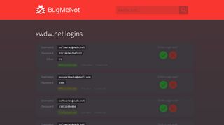 
                            2. xwdw.net logins - BugMeNot