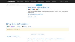 
                            9. Xwdw.net logins Results For Websites Listing - SiteLinks.Info