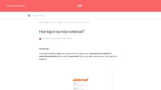 
                            8. XXL Webhosting Helpartikelen - Hoe log in op mijn webmail?