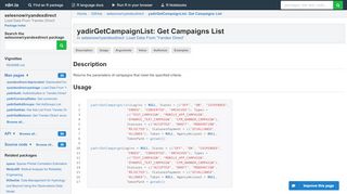 
                            9. yadirGetCampaignList: Get campaign list from yandex ...