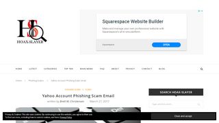 
                            9. Yahoo Account Phishing Scam Email - Hoax-Slayer