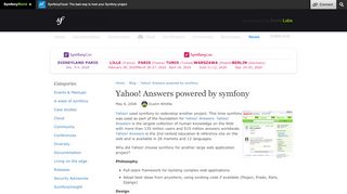 
                            8. Yahoo! Answers powered by symfony (Symfony Blog)