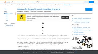 
                            11. Yahoo calendar end time not respecting time zone - Stack Overflow