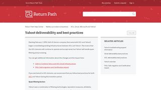 
                            11. Yahoo! deliverability and best practices – Return Path Help Center