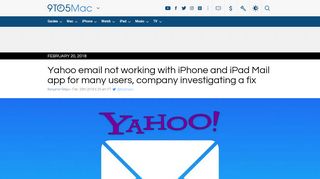 Yahoo email not working with iPhone and iPad Mail app for many ...