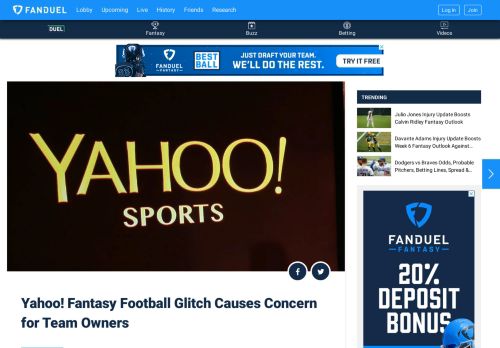 
                            7. Yahoo! Fantasy Football Glitch Causes Concern for Team ...