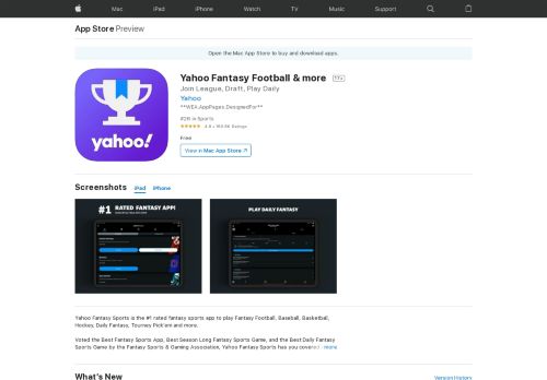 
                            5. Yahoo Fantasy Football & more on the App Store - iTunes ...
