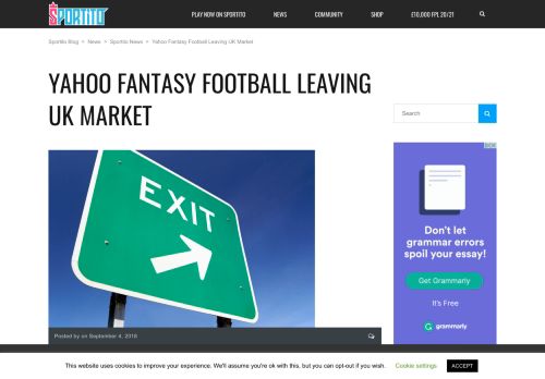 
                            10. Yahoo Fantasy Football UK is leaving the market. Try ...