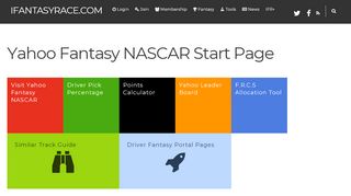 
                            8. Yahoo Fantasy NASCAR Start Page – ifantasyrace.com