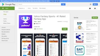
                            13. Yahoo Fantasy Sports - #1 Rated Fantasy App - Apps on Google Play