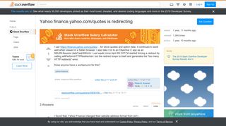 
                            7. Yahoo finance.yahoo.com/quotes is redirecting - Stack Overflow