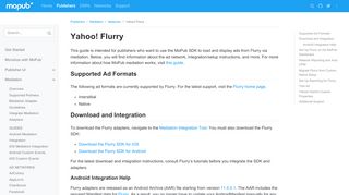 
                            8. Yahoo! Flurry | MoPub Mediation | MoPub Developers