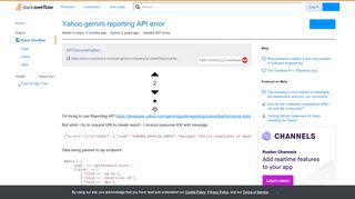 
                            13. Yahoo gemini reporting API error - Stack Overflow