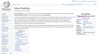 
                            6. Yahoo! GeoCities - Wikipedia