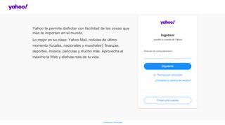
                            5. Yahoo - inicio de sesión - Yahoo! Mail