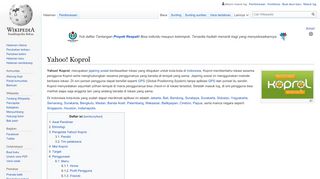 
                            7. Yahoo! Koprol - Wikipedia bahasa Indonesia, ensiklopedia bebas