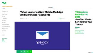 
                            9. Yahoo Launches New Mobile Mail App And Eliminates Passwords ...