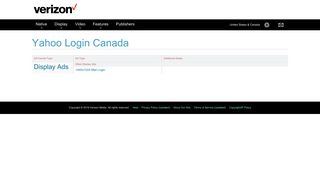 
                            7. Yahoo Login Canada - Ad Specs