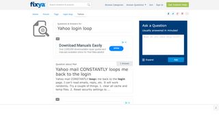 
                            7. Yahoo login loop Questions & Answers (with Pictures) - Fixya