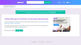 
                            8. Yahoo Mail app for Windows 10 has been discontinued | Yahoo Help ...