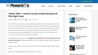 
                            5. Yahoo Mail - cannot access email because of the login loop - PowerbITs