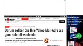 
                            3. Yahoo Mail: Darum sollten Sie wechseln - COMPUTER BILD