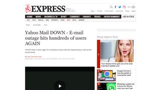 
                            11. Yahoo Mail DOWN - E-mail outage hits hundreds of users ...