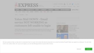 
                            8. Yahoo Mail DOWN - Email NOT WORKING as customers unable to ...