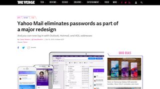 
                            13. Yahoo Mail eliminates passwords as part of a major redesign - The ...