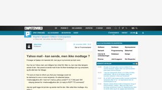 
                            6. Yahoo mail - kan sende, men ikke modtage ? - Eksperten ...