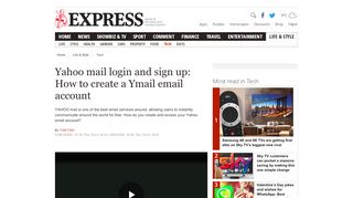 
                            8. Yahoo mail login and sign up: How to create a Ymail ... - Daily Express