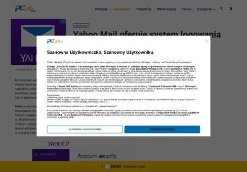 
                            8. Yahoo Mail oferuje system logowania bez hasła :: PCLab.pl