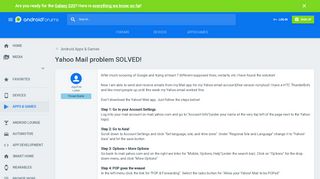 
                            13. Yahoo Mail problem SOLVED! - Android Apps & Games | Android Forums