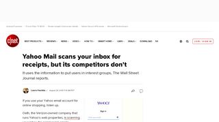 
                            10. Yahoo Mail scans your inbox for receipts, but its competitors don't - CNet