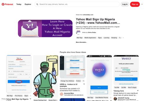 
                            11. Yahoo Mail Sign Up Nigeria (+234) - www.YahooMail.com ... - Pinterest