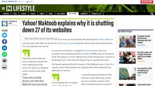 
                            13. Yahoo! Maktoob explains why it is shutting down 27 of its websites ...