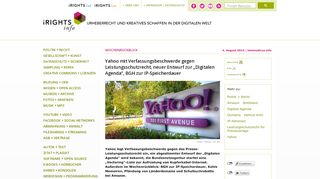 
                            12. Yahoo mit Verfassungsbeschwerde gegen Leistungsschutzrecht ...